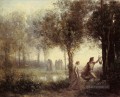 Orpheus Führende Eurydike aus der Unterwelt plein air Romantik Jean Baptiste Camille Corot